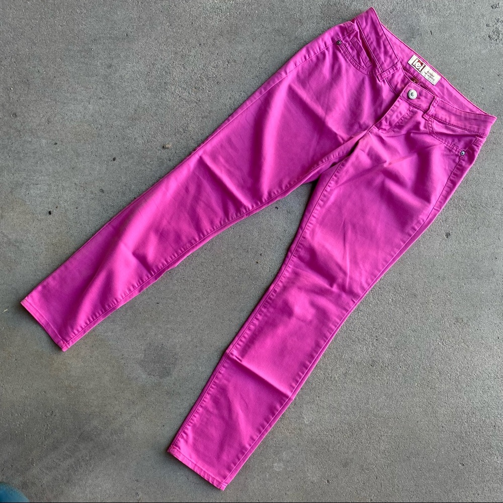 Hot Pink Low Rise Stretch Skinny Jeans